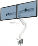 Brat dual pentru monitor cu bara transversala, alb, Eppa Fellowes 