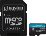 Card de Memorie MicroSDXC Kingston64GBCanvas GO PlusCu Adaptor