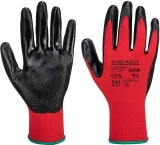 Manusi Portwest Flexo Grip Nitrile, Rosu/Negru, S