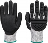 Manusi Portwest protectie TPV, anti taiere, rezistente la impact, gri/negru