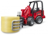 Set de joaca Incarcator compact Schaffer 2630 cu grafier si un balot rotund Bruder 