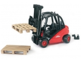 Set de joaca Stivuitor Linde H3OD cu 2 paleti Bruder 