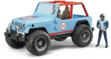 Jucarie Jeep Cross Country de curse albastru Bruder 