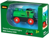 Locomotiva mica verde cu baterii BRIO 