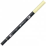 Marker caligrafic 2 in 1, ABT Dual Brush Pen, baby yellow Tombow