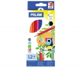 Creion color hexagonal 12 culori/set Milan