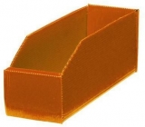 Cutie din plastic PP, 10,5 x 9 x 28 cm, portocalie