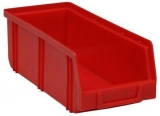 Cutie din plastic Manutan 8,3 x 10,3 x 24 cm, rosie