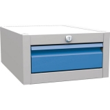 Container sub masa albastru, 1 sertar