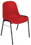 Scaun de sufragerie din plastic Manutan Chaise, rosu
