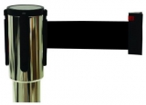 Stalp de ingradire cu banda Manutan Gleam, 2 m, negru