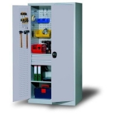 Dulap metalic de atelier cu 2 sertare, 195 x 95 x 60 cm, gri