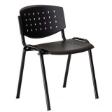 Scaun de sufragerie din plastic Layer, negru