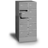 Clasificator metalic cu doua randuri A5 Severn, 10 sertare, gri