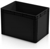 Naveta antistatica ESD, neagra, 42 x 60 x 40 cm
