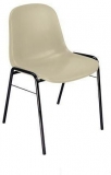 Scaun de sufragerie din plastic Manutan Chaise, bej