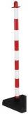 Stalp de ingradire din plastic Dong, inaltime 90 cm, alb/rosu
