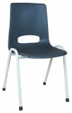 Scaun de sufragerie din plastic Pavlina Grey Light, antracit