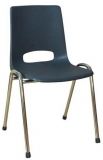 Scaun de sufragerie din plastic Pavlina Chrom, antracit