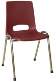 Scaun de sufragerie din plastic Pavlina Chrom, bordo
