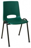 Scaun de sufragerie din plastic Pavlina Black, verde