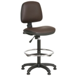Scaun de lucru inalt Monako cu glisoare, maro