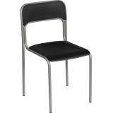 Scaun de sufragerie din plastic Cortina, negru