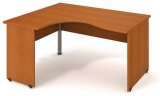 Birou de colt Gate, 160 x 120 x 75,5 cm, varianta pe stanga, design cires