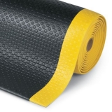 Covor industrial anti-oboseala, suprafata cu model tip bule, latime 90 cm, la metru, negru/galben