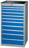 Dulap de atelier cu sertare, 135 x 72 x 70 cm, 11 sertare