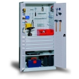 Dulap metalic de atelier cu 4 sertare, 195 x 95 x 60 cm, gri