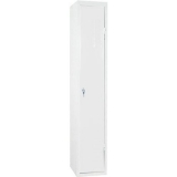Dulap modular pentru vestiar asamblat Kevin, 1 compartiment, modul de baza, incuietoare rotativa, gri/gri