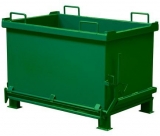 Container cu fund basculat, volum 570 l, verde