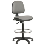 Scaun de lucru inalt Monako cu glisoare, gri