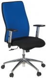 Scaun de birou Manutan Penelope Tex, negru/albastru