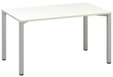Masa de birou Alfa 200, 140 x 80 x 74,2 cm, model drept, design alb, RAL9022