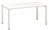 Masa de birou Alfa 200, 160 x 80 x 74,2 cm, model drept, design alb, RAL9010