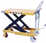 Masa hidraulica mobila cu ridicare Manutan, pana la 300 kg, blat 81,5 x 50 cm