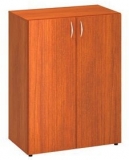 Dulap cu inaltime medie Alfa 500, 106,3 x 80 x 47 cm, cu usi, model cires