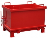 Container cu fund basculat, volum 570 l, rosu