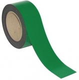 Banda magnetica pentru rafturi Manutan, 10 m, verde, latime 100 mm