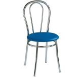 Scaun de sufragerie Anett Chrom, albastru