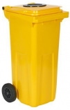 Pubela de exterior din plastic pentru deseuri sortate cu orificiu, volum 120 l