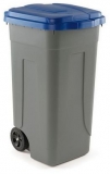 Pubela din plastic Cheriff pentru deseuri sortate, volum 100 l, gri/albastra