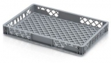 Naveta Euro din plastic PP, cu perforatii, 60 x 40 x 7,5 cm
