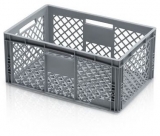 Naveta Euro din plastic PP, cu perforatii, 60 x 40 x 27 cm