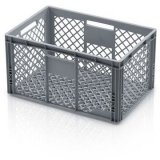 Naveta Euro din plastic PP, cu perforatii, 60 x 40 x 32 cm