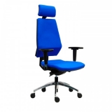 Scaun stofa albastru baza aluminiu brate reglabile Motion PDH