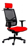 Scaun stofa rosu spatar mesh brate reglabile Omnia PDH