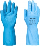 Manusi FD Chemical B Portwest, latex light gauntlet, albastru
